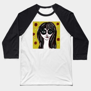 sugar skull girl digital art Baseball T-Shirt